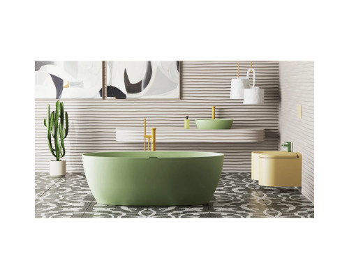 Ванна из литьевого мрамора Salini S-Stone Alda Wall 101925MF 170x90 см, покраска по RAL матовый полностью