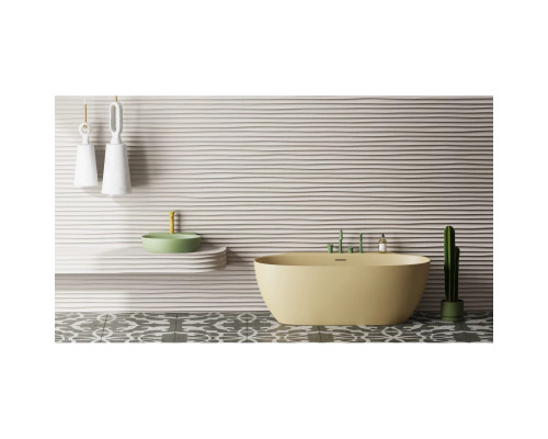 Ванна из литьевого мрамора Salini S-Stone Alda Wall 101925MF 170x90 см, покраска по RAL матовый полностью