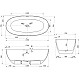 Ванна из литьевого мрамора 170x75 см Vincea VBT-6S01MW