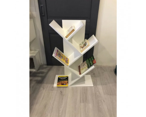 Елочка - Стеллаж белый 4 полки