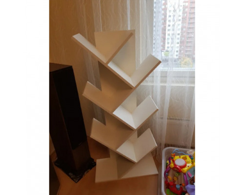 Елочка - Стеллаж белый 6 полок