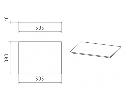 Столешница Атланта универсальная л/п