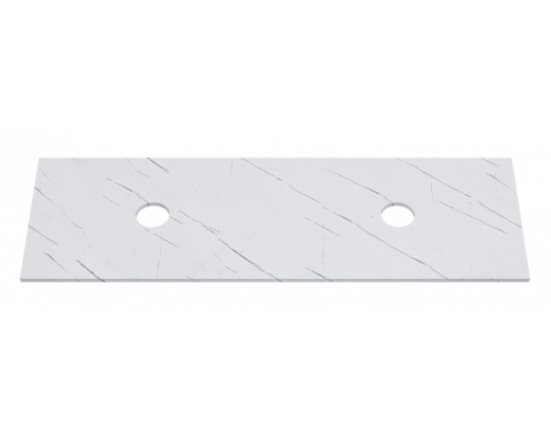 Столешница Виста -150 см ПВХ светлый мрамор (МДФ)