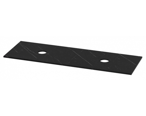 Столешница Виста -150 см ПВХ черный мрамор (МДФ)