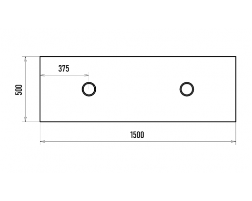 Столешница Виста -150 см ПВХ черный мрамор (МДФ)