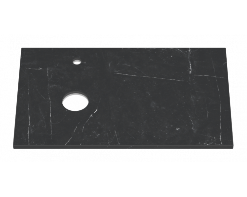 Столешница Керамогранит - 80 см черная КАРГО