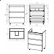 Заказать Чегет - 70 Тумба напольная 3 ящ. под стиральную машину, белая / раковина ЛЕВАЯ в магазине сантехники Santeh-Crystal.ru