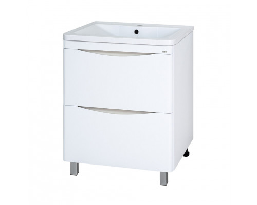 Заказать Атлантик - 80 Тумба напольная  с 2 ящ. закруг. края в магазине сантехники Santeh-Crystal.ru