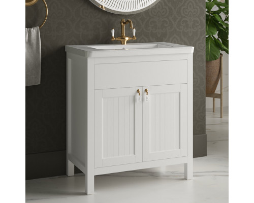 Заказать Адель - 80 Тумба 1 ящ. белая эмаль в магазине сантехники Santeh-Crystal.ru