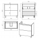 Заказать Атлантик - 80 Тумба напольная  с 2 ящ. закруг. края в магазине сантехники Santeh-Crystal.ru