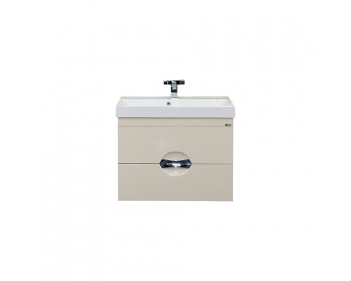Заказать Жасмин - 50 Тумба подвесная с 2 ящ. бежевая эмаль направл. с доводчиком / раковина в магазине сантехники Santeh-Crystal.ru