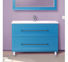 Марта -100 Тумба напольная голубая матовая (COMO)