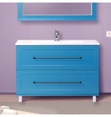 Марта -100 Тумба напольная голубая матовая (COMO)