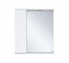 Лира - 50 Зеркало-шкаф с 1 шкаф. левый белая эмаль