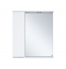 Лира - 50 Зеркало-шкаф с 1 шкаф. левый белая эмаль