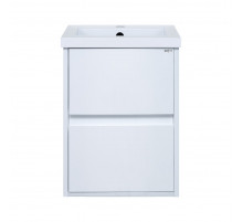 Алиса - 40 тумба 2 ящ. подвесная белая эмаль / раковина