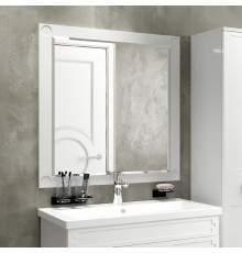 Лейла - 80 Зеркало в раме БЕЛОЕ