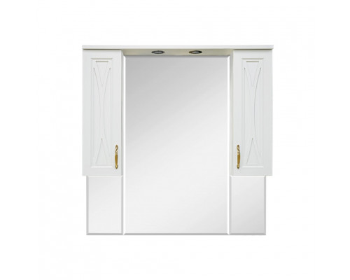 Заказать Амбра -100 зеркало-шкаф (свет) белое в магазине сантехники Santeh-Crystal.ru