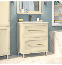 Марта - 70 Тумба напольная 2 ящ. бежевая эмаль