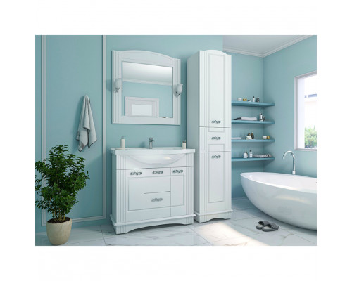 Заказать Эльбрус - 90 Тумба белая эмаль / раковина в магазине сантехники Santeh-Crystal.ru