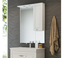 Терра - 70 зеркало-шкаф белый правый