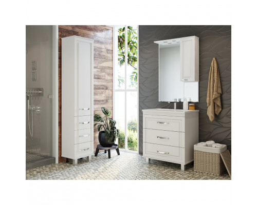 Купить Терра - 70 зеркало-шкаф белый правый в магазине сантехники Santeh-Crystal.ru