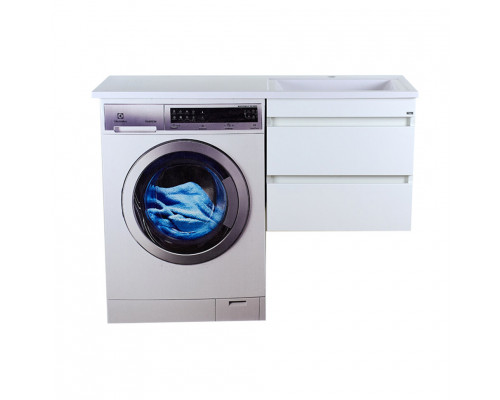 Купить Фостер - 55 Тумба подвесная с 2 ящ. под стиральную машину, белая О в магазине сантехники Santeh-Crystal.ru