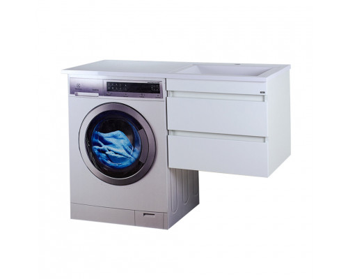 Купить Фостер - 55 Тумба подвесная с 2 ящ. под стиральную машину, белая О в магазине сантехники Santeh-Crystal.ru