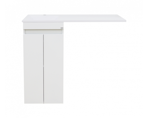 Приобрести Фостер - 40 Тумба напольная 2 ящ. под стиральную машину, белая / раковина левая в магазине сантехники Santeh-Crystal.ru