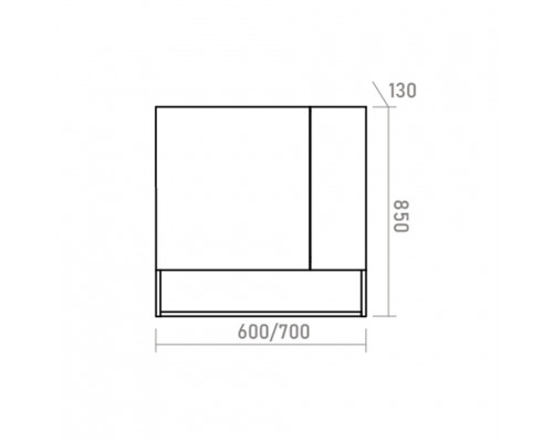Купить Мускат - 60 Зеркало-шкаф универс. в магазине сантехники Santeh-Crystal.ru
