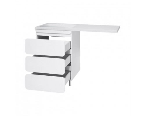 Заказать Чегет - 55 Тумба напольная 3 ящ. под стиральную машину, белая в магазине сантехники Santeh-Crystal.ru