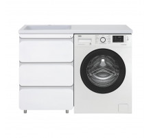 Чегет - 55 Тумба напольная 3 ящ. под стиральную машину, белая