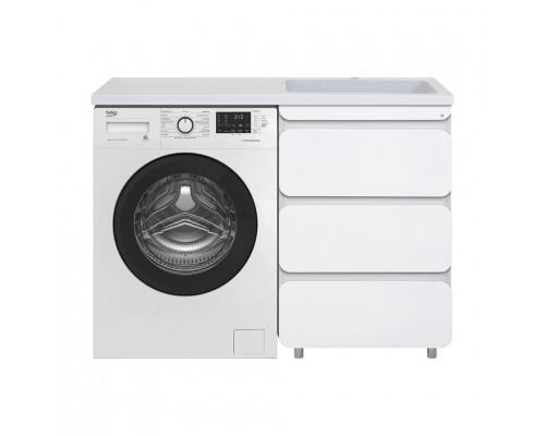 Заказать Чегет - 55 Тумба напольная 3 ящ. под стиральную машину, белая в магазине сантехники Santeh-Crystal.ru