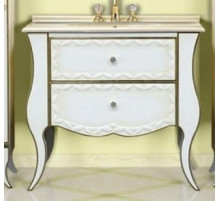 Анжелика - 80 Тумба бежевая сусальное золото с 2 ящ./столешница