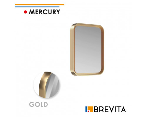 Приобрести MERCURY - Зеркало 600х800 прямоуг. Rettangolo 6 (золото янтарь) нейтр.св. сенсор на зеркале в магазине сантехники Santeh-Crystal.ru