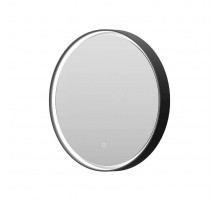 PLUTO - Зеркало 600х600 круглое Nimbus 6 (черный) нейтр.св. сенсор на зеркале