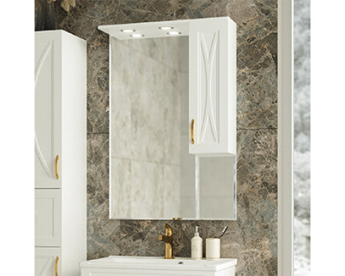 Заказать Амбра - 70 зеркало-шкаф прав. (свет) в магазине сантехники Santeh-Crystal.ru