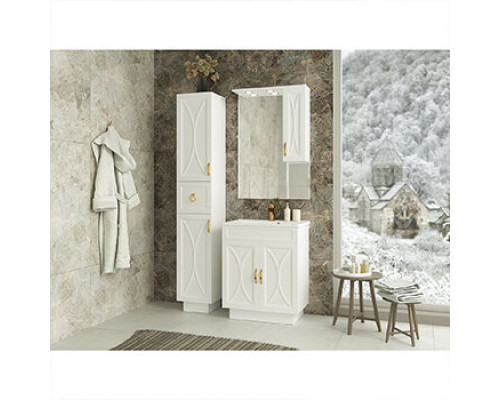 Заказать Амбра - 70 зеркало-шкаф прав. (свет) в магазине сантехники Santeh-Crystal.ru