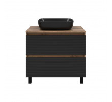 DAKOTA - 80 Тумба напольная 2 ящ.  (ДСП (Дуб Гал. Черный кварц)
