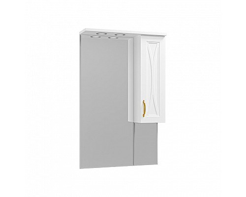 Купить Амбра - 65 зеркало-шкаф прав. (свет) в магазине сантехники Santeh-Crystal.ru