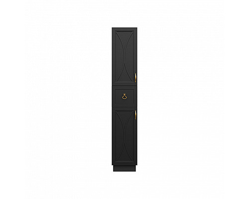 Заказать Амбра - 35 Пенал левый черный матовый в магазине сантехники Santeh-Crystal.ru