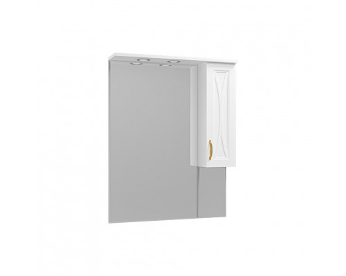 Приобрести Амбра - 80 зеркало-шкаф прав. (свет) в магазине сантехники Santeh-Crystal.ru