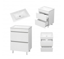 Енисей - 60 тумба с 2 ящ. (пленка) / раковина