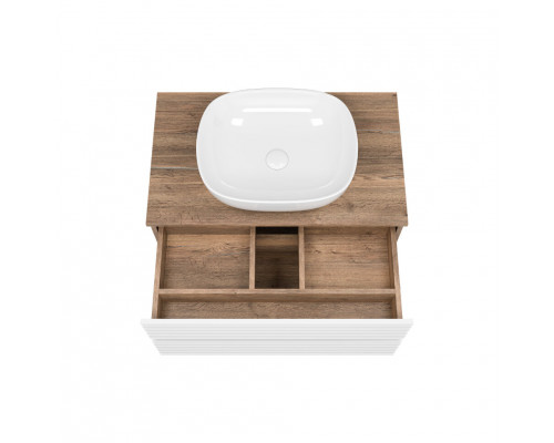 Заказать DAKOTA -100 Тумба подвесная 2 ящ. (ДСП (Дуб Гал/ Белый) в магазине сантехники Santeh-Crystal.ru