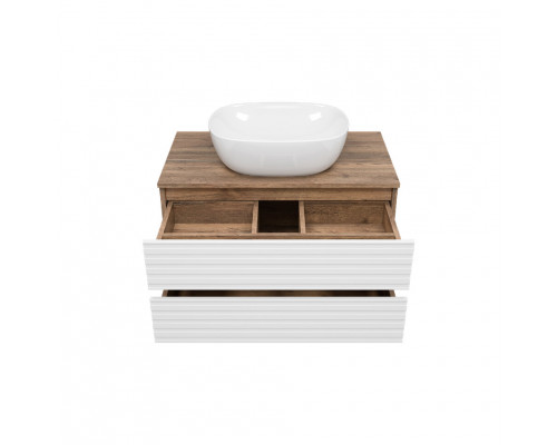 Заказать DAKOTA -100 Тумба подвесная 2 ящ. (ДСП (Дуб Гал/ Белый) в магазине сантехники Santeh-Crystal.ru