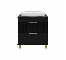 ENFIDA - 70 Тумба напольная 2 ящ. черная мат. эмаль (Энфида)