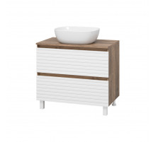 DAKOTA - 70 Тумба напольная 2 ящ.  (ДСП (Дуб Гал/ Белый)