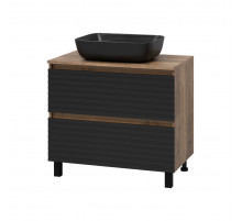 DAKOTA - 70 Тумба напольная 2 ящ.  (ДСП (Дуб Гал. Черный кварц)