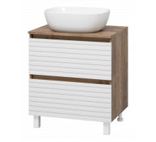 DAKOTA - 60 Тумба напольная 2 ящ.  (ДСП (Дуб Гал/ Белый)