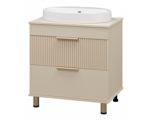 Купить ENFIDA - 70 Тумба напольная 2 ящ. бежевая мат. эмаль (Энфида) в магазине сантехники Santeh-Crystal.ru